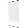 Mexen Next L Badewannenfaltwand einteilig 90 x 150 cm, schwarzer Rahmen, gebürstetes Kupfer - 895-090-000-03-70-65