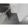 Mexen Kioto+ L Duschwand mit Ablage Walk-in 80 x 200 cm, Streifen, gebürsteter Nickel - 800-080-123-97-09