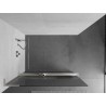 Mexen Kioto+ L Duschwand mit Ablage Walk-in 90 x 200 cm, Streifen, gebürsteter Nickel - 800-090-123-97-09