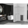 Mexen Kioto+ L Duschwand mit Ablage Walk-in 100 x 200 cm, Streifen, gebürsteter Nickel - 800-100-123-97-09