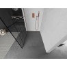 Mexen Kioto L Duschwand Walk-in 70 x 200 cm, schwarzes Muster, gebürstetes Kupfer - 800-070-103-65-78