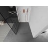 Mexen Kioto L Duschwand Walk-in 120 x 200 cm, schwarzes Muster, gebürstetes Kupfer - 800-120-103-65-78
