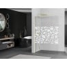 Mexen Kioto L Duschwand Walk-in 100 x 200 cm, weißes Muster, Gold - 800-100-103-50-85