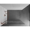 Mexen Kioto L Duschwand Walk-in 80 x 200 cm, weißes Muster, Roségold - 800-080-103-60-85