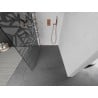 Mexen Kioto L Duschwand Walk-in 100 x 200 cm, weißes Muster, roségold - 800-100-103-60-85