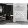 Mexen Kioto L Duschwand Walk-in 100 x 200 cm, weißes Muster, gebürstetes Kupfer - 800-100-103-65-85