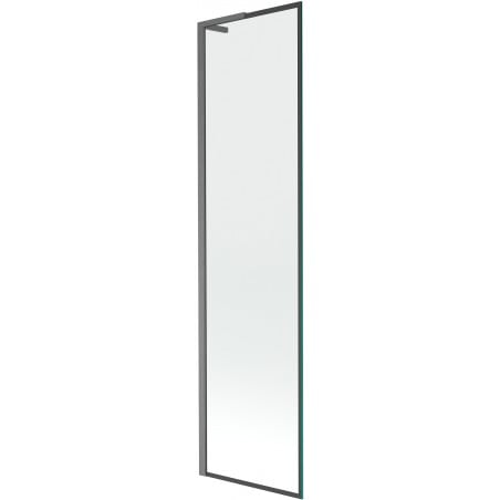 Mexen Next L Badewannenfaltwand 1-flügelig 50 x 150 cm, schwarzer Rahmen, gun gray gebürstet - 895-050-000-03-70-66