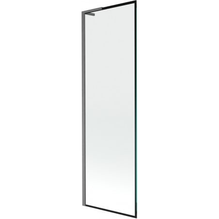 Mexen Next L Badewannenfaltwand 1-flügelig 60 x 150 cm, schwarzer Rahmen, gebürstet Gun Gray - 895-060-000-03-70-66