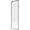 Mexen Next L Badewannenfaltwand 1-flügelig 60 x 150 cm, schwarzer Rahmen, gebürstet Gun Gray - 895-060-000-03-70-66