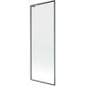 Mexen Next L Badewannenfaltwand 1-teilig 70 x 150 cm, schwarzer Rahmen, gun gray gebürstet - 895-070-000-03-70-66