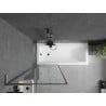 Mexen Next L Badewannenfaltwand 1-teilig 70 x 150 cm, schwarzer Rahmen, gun gray gebürstet - 895-070-000-03-70-66