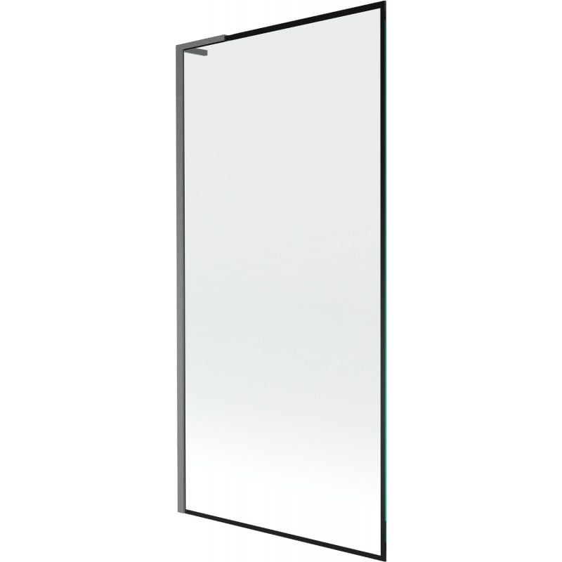 Mexen Next L Badewannenfaltwand, 1-türig, 90 x 150 cm, schwarzer Rahmen, gebürstet in Gun Grey - 895-090-000-03-70-66