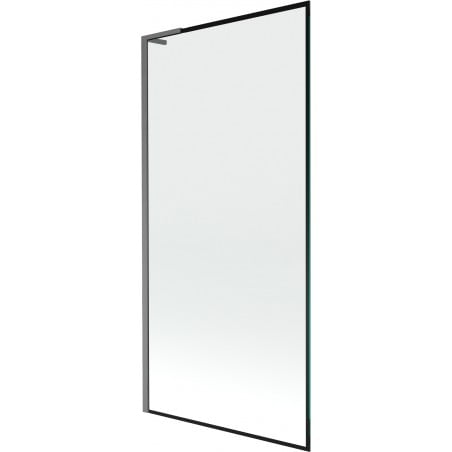 Mexen Next L Badewannenfaltwand, 1-türig, 90 x 150 cm, schwarzer Rahmen, gebürstet in Gun Grey - 895-090-000-03-70-66