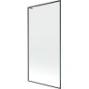 Mexen Next L Badewannenfaltwand, 1-türig, 90 x 150 cm, schwarzer Rahmen, gebürstet in Gun Grey - 895-090-000-03-70-66