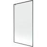 Mexen Next L Badewannenfaltwand 1-teilig 100 x 150 cm, schwarzer Rahmen, gebürstetes Gun Gray - 895-100-000-03-70-66