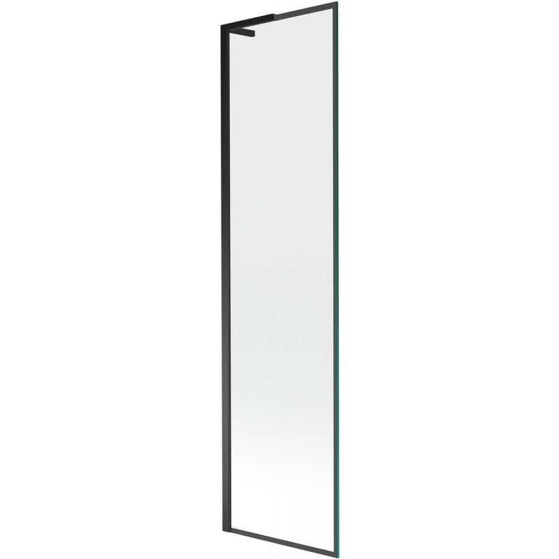 Mexen Next L Wannenschirm 1-flügelig 50 x 150 cm, schwarzer Rahmen, schwarz - 895-050-000-03-70-70