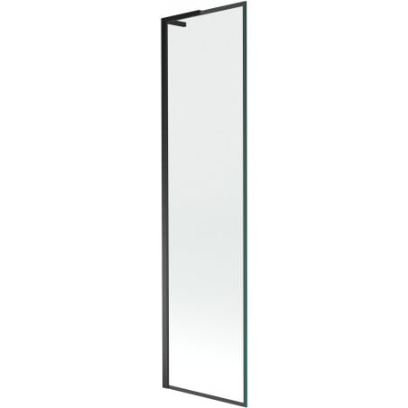 Mexen Next L Wannenschirm 1-flügelig 50 x 150 cm, schwarzer Rahmen, schwarz - 895-050-000-03-70-70