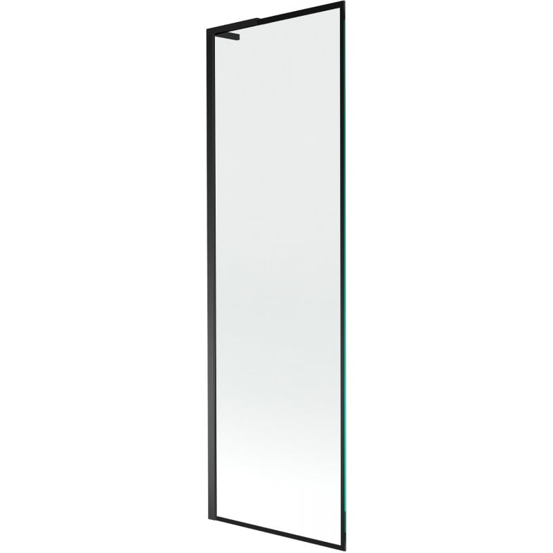 Mexen Next L Badewannenwand 1-flügelig 60 x 150 cm, schwarzer Rahmen, schwarz - 895-060-000-03-70-70
