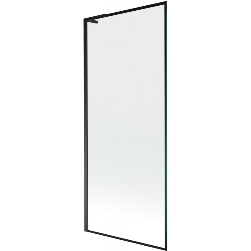 Mexen Next L Badewannenwand 1-flügelig 80 x 150 cm, schwarzer Rahmen, schwarz - 895-080-000-03-70-70