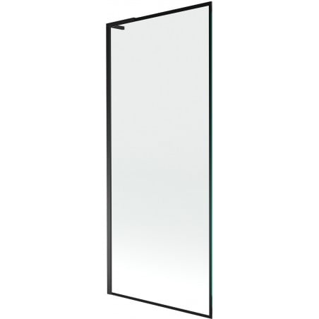 Mexen Next L Badewannenwand 1-flügelig 80 x 150 cm, schwarzer Rahmen, schwarz - 895-080-000-03-70-70