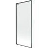 Mexen Next L Badewannenwand 1-flügelig 80 x 150 cm, schwarzer Rahmen, schwarz - 895-080-000-03-70-70