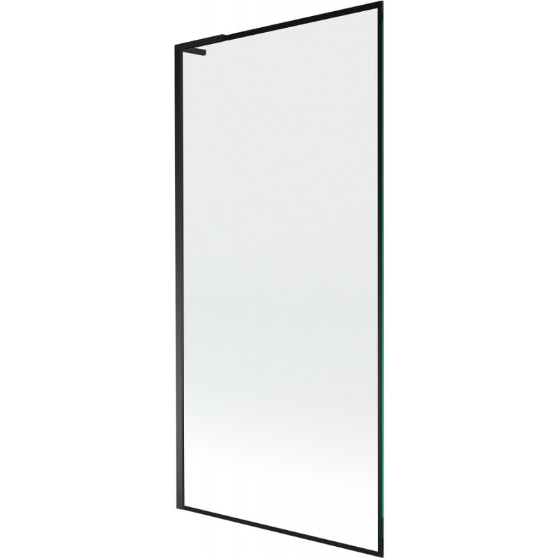 Mexen Next L Badewannenaufsatz, 1-flügelig, 90 x 150 cm, schwarzer Rahmen, schwarz - 895-090-000-03-70-70