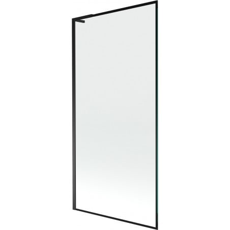 Mexen Next L Badewannenaufsatz, 1-flügelig, 90 x 150 cm, schwarzer Rahmen, schwarz - 895-090-000-03-70-70