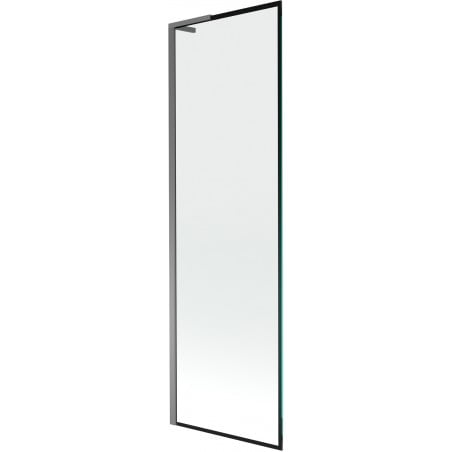 Mexen Next L Badewannenaufsatz 1-flügelig 60 x 150 cm, schwarzer Rahmen, Gun Metal - 895-060-000-03-70-95