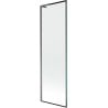 Mexen Next L Badewannenaufsatz 1-flügelig 60 x 150 cm, schwarzer Rahmen, Gun Metal - 895-060-000-03-70-95