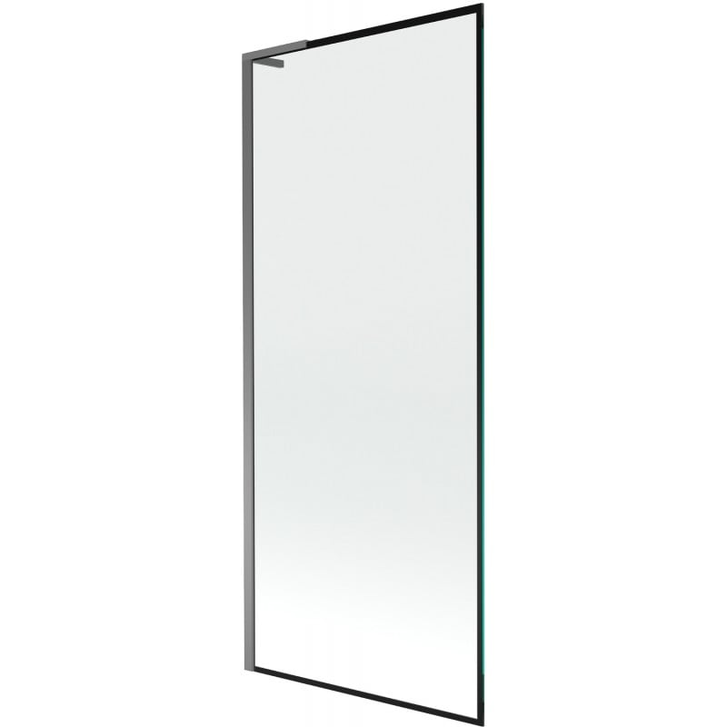 Mexen Next L Badewannen-Faltwand 1-flügelig 80 x 150 cm, schwarzer Rahmen, Gun Metal - 895-080-000-03-70-95