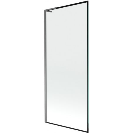 Mexen Next L Badewannen-Faltwand 1-flügelig 80 x 150 cm, schwarzer Rahmen, Gun Metal - 895-080-000-03-70-95