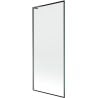Mexen Next L Badewannen-Faltwand 1-flügelig 80 x 150 cm, schwarzer Rahmen, Gun Metal - 895-080-000-03-70-95