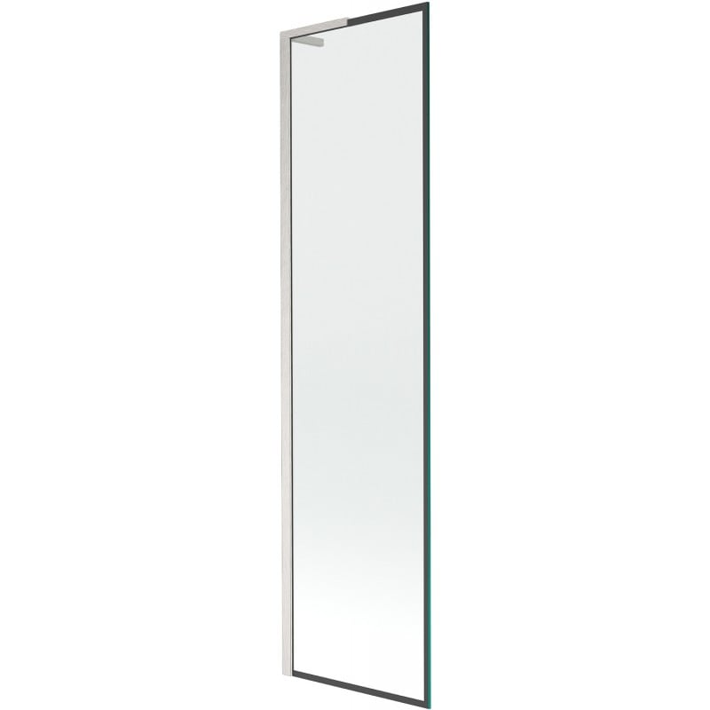 Mexen Next L Badewannen-Faltwand 1-flügelig 50 x 150 cm, schwarzer Rahmen, gebürsteter Nickel - 895-050-000-03-70-97