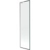 Mexen Next L Badewannen-Faltwand 1-flügelig 50 x 150 cm, schwarzer Rahmen, gebürsteter Nickel - 895-050-000-03-70-97