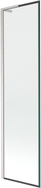 Mexen Next L Badewannen-Faltwand 1-flügelig 50 x 150 cm, schwarzer Rahmen, gebürsteter Nickel - 895-050-000-03-70-97