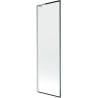 Mexen Next L Badewannenabtrennung 1-flügelig 60 x 150 cm, schwarzer Rahmen, gebürsteter Nickel - 895-060-000-03-70-97