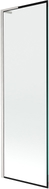 Mexen Next L Badewannenabtrennung 1-flügelig 60 x 150 cm, schwarzer Rahmen, gebürsteter Nickel - 895-060-000-03-70-97