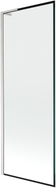 Mexen Next L Badewannenabtrennung 1-flügelig 70 x 150 cm, schwarzer Rahmen, gebürstetes Nickel - 895-070-000-03-70-97
