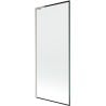 Mexen Next L Badewannenfaltwand 1-flügelig 80 x 150 cm, schwarzer Rahmen, gebürstetes Nickel - 895-080-000-03-70-97