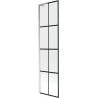 Mexen Next L Badewannenwand 1-flügelig 50 x 150 cm, schwarzes Gitter, Chrom - 895-050-000-03-77-01