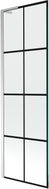 Mexen Next L Badewannenfaltwand 1-flügelig 60 x 150 cm, schwarzes Gitter, Chrom - 895-060-000-03-77-01
