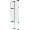 Mexen Next L Duschabtrennung, 1-flügelig 70 x 150 cm, schwarzes Gitter, Chrom - 895-070-000-03-77-01