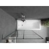 Mexen Next L Badewannenfaltwand 1-teilig 100 x 150 cm, schwarzes Gitter, Chrom - 895-100-000-03-77-01