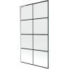 Mexen Next L Badewannenfaltwand 1-teilig 100 x 150 cm, schwarzes Gitter, Chrom - 895-100-000-03-77-01