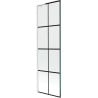 Mexen Next L Badewannenwand 1-flügelig 60 x 150 cm, schwarzes Gitter, weiß - 895-060-000-03-77-20