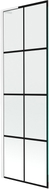 Mexen Next L Badewannenwand 1-flügelig 60 x 150 cm, schwarzes Gitter, weiß - 895-060-000-03-77-20