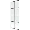 Mexen Next L Badewannenfaltwand 1-flügelig 70 x 150 cm, schwarzes Gitter, weiß - 895-070-000-03-77-20