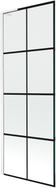 Mexen Next L Badewannenfaltwand 1-flügelig 70 x 150 cm, schwarzes Gitter, weiß - 895-070-000-03-77-20