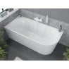 Mexen Mia Freistehende Eckbadewanne links 150 x 75 cm, weiß, Überlauf weiß - 52691507500L-20