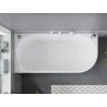 Mexen Mia Freistehende Eckbadewanne links 150 x 75 cm, weiß, Überlauf weiß - 52691507500L-20